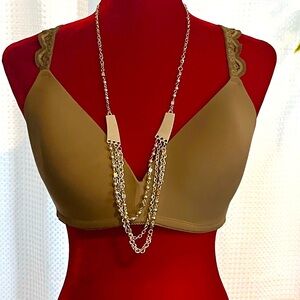 Aerie Olive Lace Trim Bra